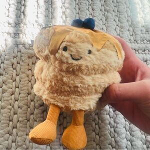AUTHENTIC Jellycat Amuseables Fran Pancakes Bag Charm Keychain NYC FAO Exclusive